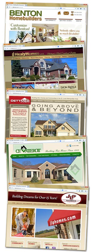 Examples of controlPanel home bulder websites from Critical Mass Web Design